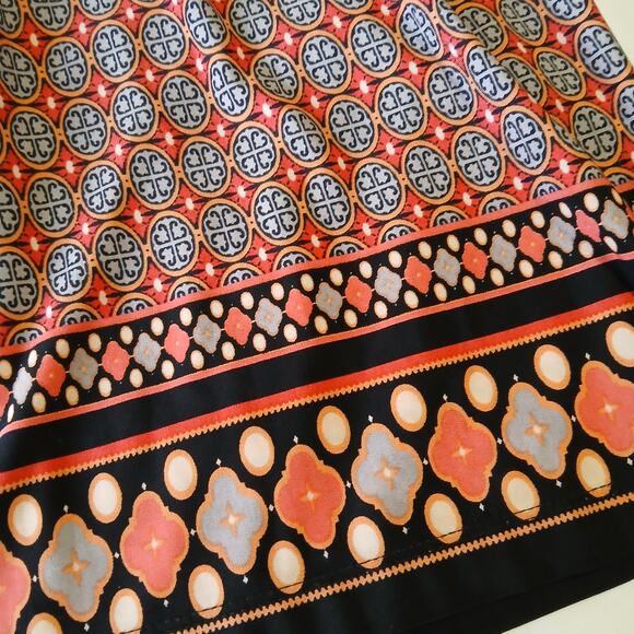 Northstyle Red & Black Size 6 A-Line Dress pleated gathered bust sleeveless - Picture 2 of 10